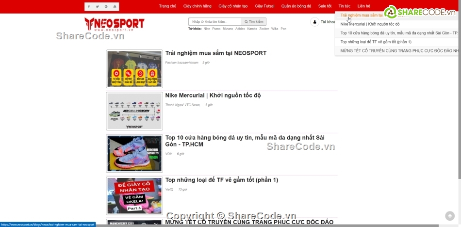 Website ban giay the thao,website ban giay da bong,website bán giày thể thao,website bán giay đá bóng,website shop ban giay the thao sport